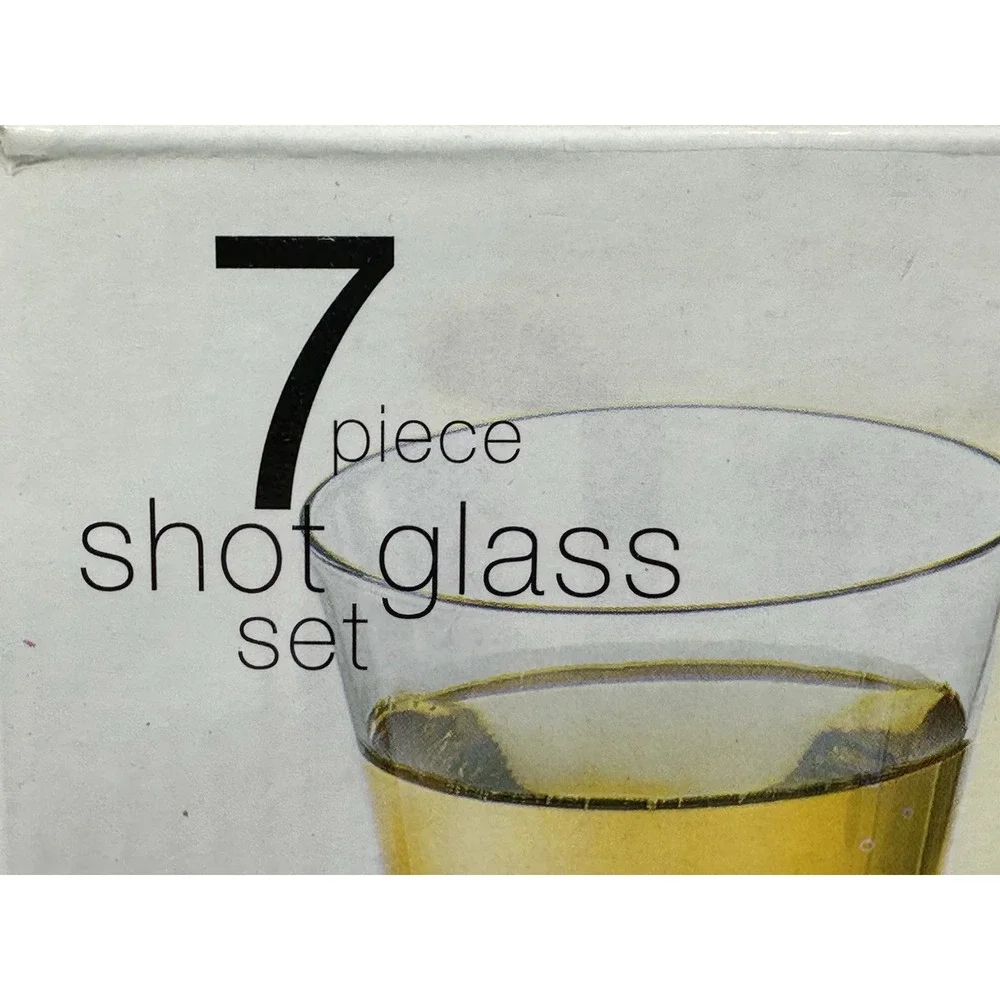 7 Piece HOME ESSENTIALS CHATEAU ORLEANS Shot Glass Set New in Box